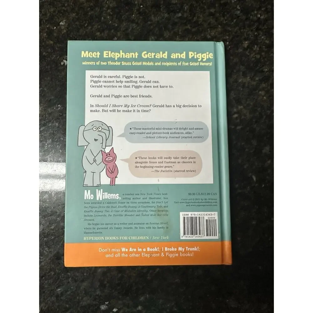 Should I Share My Ice Cream? An Elephant and Piggie Book hardcover, Mo Willems